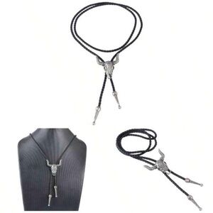 SHEIN Black and Silver Bolo Tie